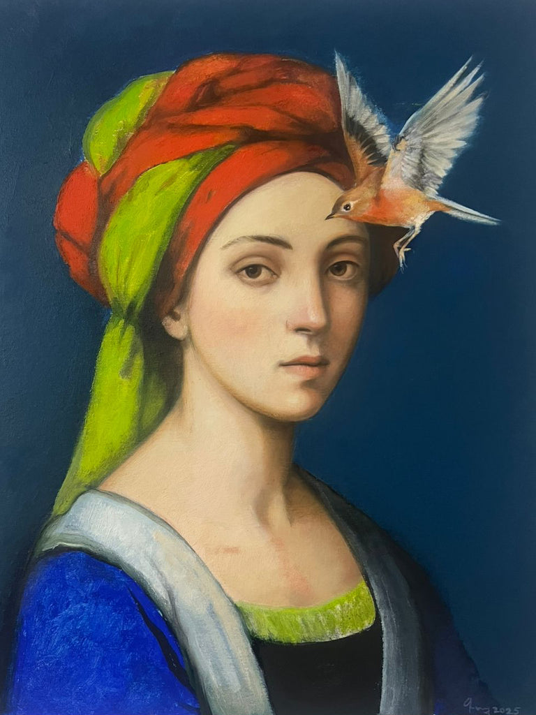 Frauenporträt mit dem Vogel
