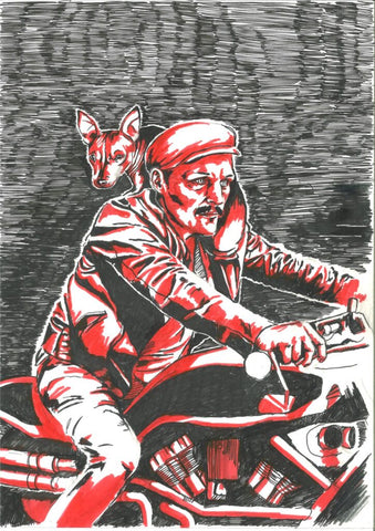 Auf Motorrad